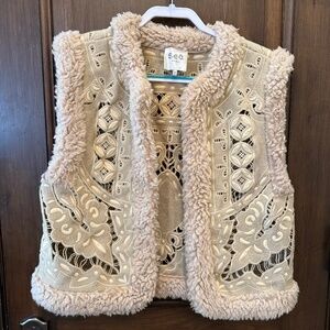 SEA Anita Eyelet Vest - oatmeal (M)